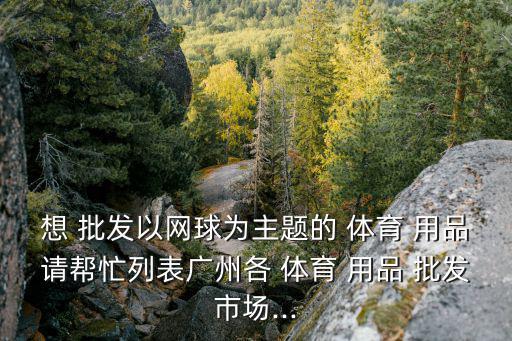 想 批發(fā)以網(wǎng)球?yàn)橹黝}的 體育 用品請(qǐng)幫忙列表廣州各 體育 用品 批發(fā)市場(chǎng)...