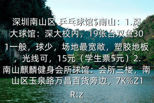 我附近的乒乓球館,南山人人樂乒乓球場(chǎng)地有限建議大家參考一下