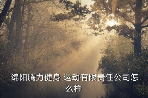  綿陽(yáng)騰力健身 運(yùn)動(dòng)有限責(zé)任公司怎么樣