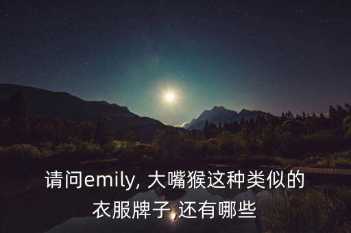 請問emily, 大嘴猴這種類似的衣服牌子,還有哪些