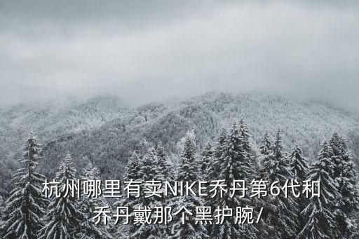  杭州哪里有賣NIKE喬丹第6代和喬丹戴那個(gè)黑護(hù)腕/